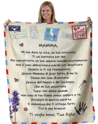Obrázok produktu pre Personalizovaná deka ako darček pre mamu - fleece, 140 x 180 cm