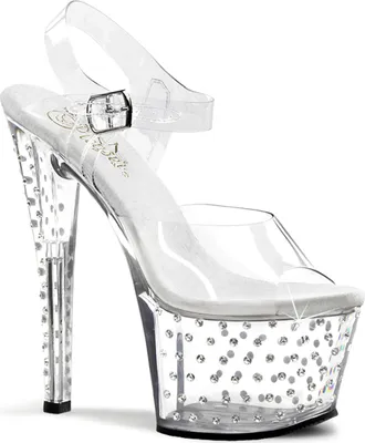 Produktbild von STARDUST-708 Damen Sandale von Pleaser, Transparent  , EU 36, US 6