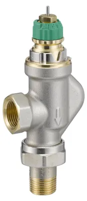 Image de Vanne dynamique Danfoss RA-DV 10 indépendante de la pression, R 3/8, axiale, nickelée, 1 pièce.