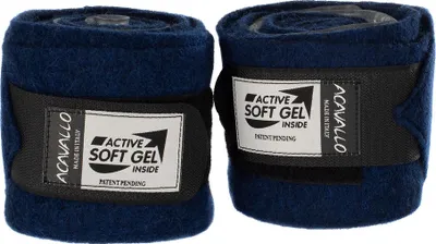 Produktbild von Acavallo Bandagen aus reiner Schurwolle mit Gel, Farbe:blue