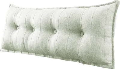 Obrázek produktu pro Ergonomický polštářek pod čelo postele ve vzhledu lnu, polštářek na čtení, klínový polštářek, zádový polštářek, odpočinkový polštářek, dekorační polštářek, velký dekorační polštářek na postel, len