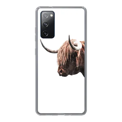 Produktbild von MuchoWow® Handyhülle Schutzhülle Hülle für Samsung Galaxy S20 FE Schottischer Highlander - Hoorn - Porträt Silikon Softcase Handy Hülle - Abdeckung