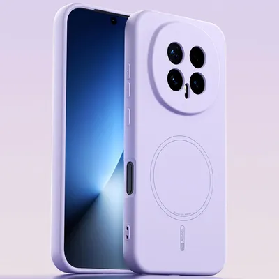 Obrázek produktu pro Magnetické pouzdro pro Honor Magic8, kompatibilní s MagSafe, tekutý silikon, nárazuvzdorné a odolné proti poškrábání Fialová