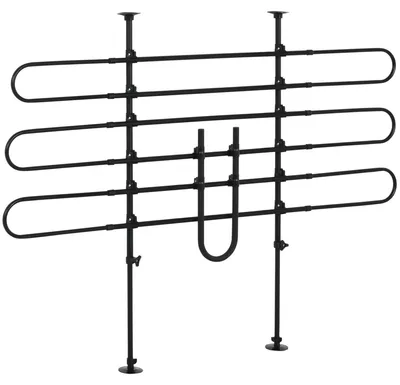 Obrázek produktu pro Rozdělovač pro psy, nastavitelná šířka, nastavitelná výška, černý, 135x120 cm