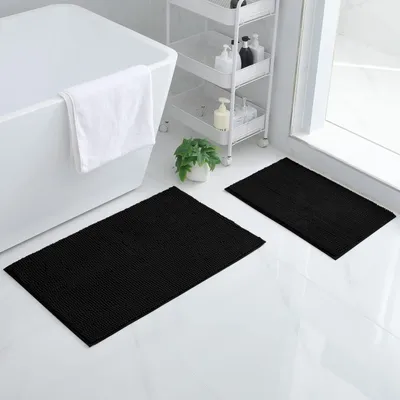 Produktbild von Set aus 2 Chenille Badmatten, Rutschfest und Absorbierend
