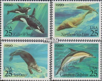 Produktbild von Briefmarken USA 1990 Mi 2107-2110 (kompl.Ausg.) postfrisch Meeressäugetiere