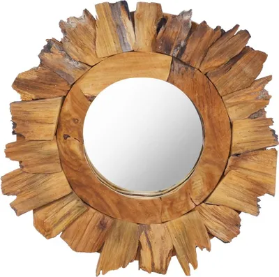 Image de Miroir mural 40 cm teck rond