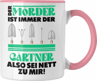 Produktbild von Trendation - Gärtner Tasse mit Spruch Garten Hobbygärtner Geschenk Lustig Gärtnerin Geschenkidee (Rosa)