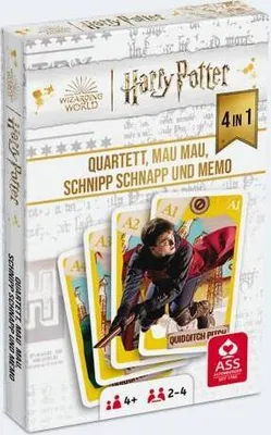 Produktbild von Quartett Harry Potter 4 in 1 (Mau Mau,Memo)
