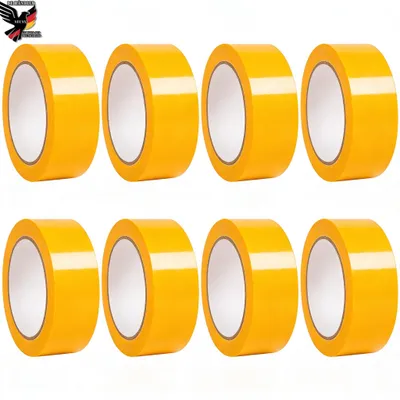 Produktbild von Neunx 8x Klebeband Paketklebeband Packband Paketband Kleber PP 50 mm x 66 m Paket Band für Päckchen Kartons Verpackung Gelb Braun - 8 Rollen