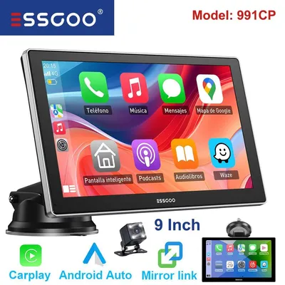 Produktbild von Autoradio Carplay Android Auto Touchscreen Bluetooth USB MP3 DVR Freisprechanlage AUX Speicherkarte 7 bis 11 Zoll Display für Universal 9 991CP + CAM