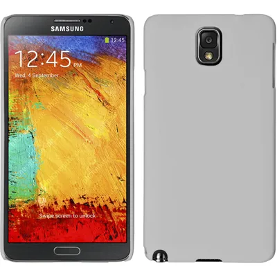 Produktbild von PhoneNatic Case kompatibel mit Samsung Galaxy Note 3 - Hülle weiß gummiert Hard-case + 2 Schutzfolien