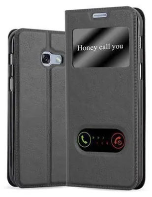 Immagine prodotto di Cadorabo custodia protettiva per Samsung Galaxy A3 2017 cover in nero custodia del telefono cellulare custodia a libro cover case