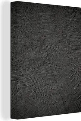 Produktbild von MuchoWow® - Leinwandbilder - Konkreter Druck - Industriell - Schwarz, Wandbild, Wanddeko Bilder Wohnzimmer, 90x120cm