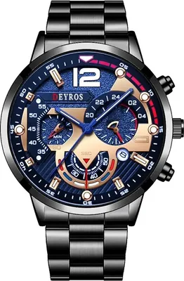 Image de Montre DE-25938 Noir/Doré Rose pour Hommes KP25938