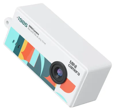 Produktbild von Kleine Digitalkamera als Schlüsselanhänger, 0,96-Zoll-Bildschirm, 1080p-Video, 5 Retro-Filter, 130°-Weitwinkelobjektiv, ideal für Reisen und Partys, weiß