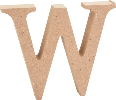 Produktbild von VBS MDF Buchstaben 8 cm hoch 1.5 cm stark ideal für Bastelprojekte Buchstabe "W"