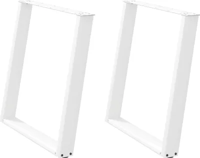 Obrázek produktu pro vidaXL Nohy jídelního stolu ve tvaru U 2 ks. Bílé 80x(72-73) cm Ocelové