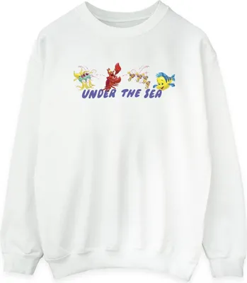 Produktbild von Disney - "The Little Mermaid Under The Sea" Sweatshirt für Damen BI23472 (L) (Weiß)