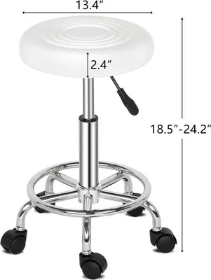 Produktbild von Round Barhocker with Lines Rotation Bar Barhocker White
