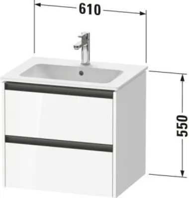 Produktbild von Duravit K25262055550000 Ketho2 WTU WH 610x480x550 Ei