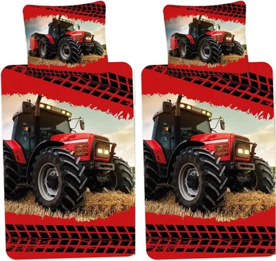 Produktbild von Traktor - Partner-Bettwäsche Wendemotiv Doppelbett, 135x200 & 80x80
