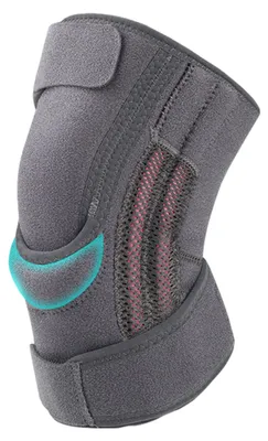 Produktbild von Sport-Kniebandage mit seitlicher Stabilisierung, Gelpolstern für die Kniescheibe, Schmerzlinderung, Kompressionsbandage für Lauftraining, Gelenkrehabilitation bei Arthritis, Kniebandage