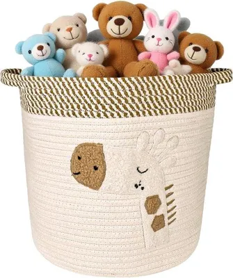 Produktbild von Opbergruhe für Kinderzimmer und Badezimmer 30 x 30 cm mit Giraffenmotiv