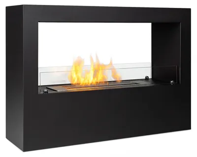 Produktbild von blumfeldt Fiamme Scoppi Ethanol Kamin - Kamin Ethanol mit bis zu 6 h Brenndauer, Edelstahlbrenner mit 3 Liter Volumen, verbrennt geruchsneutral und rückstandsfrei, Löschwerkzeug, schwarz