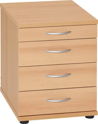 Produktbild von Möbelpartner Standcontainer Lion | HxBxT 54x42x50cm | 4 Schubladen | Buche