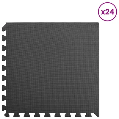 Obrázek produktu pro vidaXL Podložky pod bazén, 24 kusů, černá, 8,64 m², pěna EVA