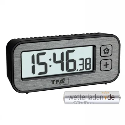 Produktbild von TFA 60.2039.10 Mini-Wecker Switch mit Temperatur und Luftfeuchtigkeit Reisewecker