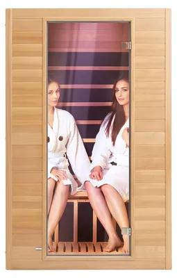Zdjęcie produktu dla Vevor Sauna Na Podczerwień Dla 2 Osób Hemlock 1800W Drzwi Szkło Bluetooth