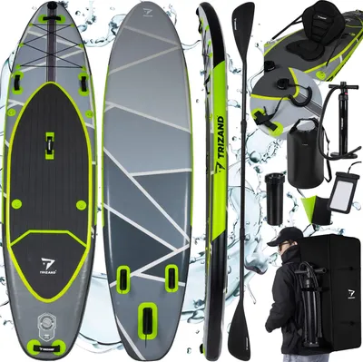 Produktbild von Trizand Sup Dtand up Paddling Board 350cm Gepumpt mit Sitz, Paddel, Rucksack & Zubehör aus Mehrschichtigem PVC, Stich- und Abriebfes - Stand up Paddle mit Verstellbares Paddel 25259