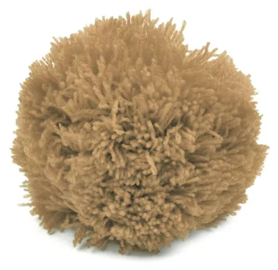 2 Bommeln / Wollbommeln / Pompon, 7cm cappuccino braun hellbraun