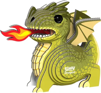 Imagen del producto de Kit de manualidades 3D de dragón, de cartón, 1 juego, para actividades creativas