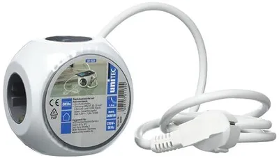 Productafbeelding van Unitec stekkerdoos met 3 stopcontacten en 1,4 meter kabel, inclusief 3 USB-poorten, wit