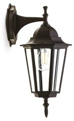 Image de Applique d'extérieur LO4102 noire 1xE27x50W en aluminium, dimensions : 37x17x20 cm, IP54, Kobi