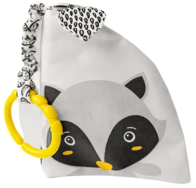 Produktbild von Mom's Care Babyspielzeug Raccoon Pedro sensorisches Buch schwarz-weiß