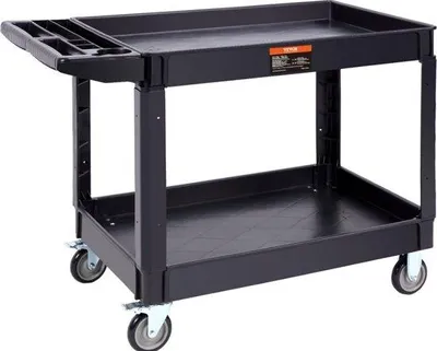 Immagine prodotto di Carrello di servizio in plastica - 103x45x85 cm - Portata max. 230 kg - Nero