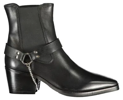 Image de Cafenoir bottines pour femme en cuir noir