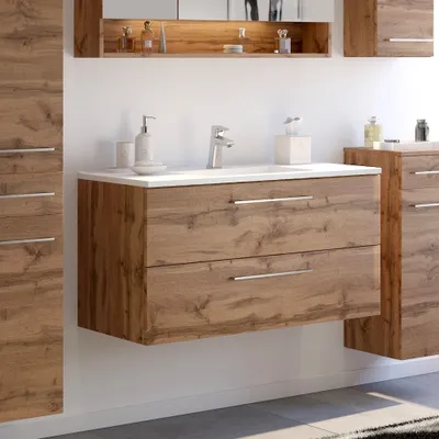 Produktbild von Waschtisch Waschbecken Schrank Badschrank Badtisch Badmöbel "Livorno IV"