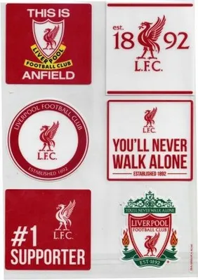Produktbild von Liverpool FC - samolepka "You'll Never Walk Alone" - vinyl BS3453 (jedna velikost) (červená/bílá)