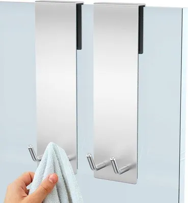 Productafbeelding van Handdoekhouders Radiator - Verwarmingshaken Badkamer - Ruimte Besparen - Roestvrij Staal - 2 Stuks - Zilver