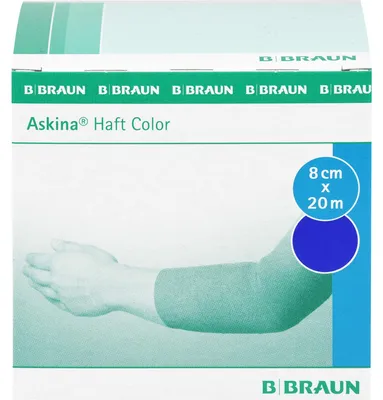 Produktbild von Askina Haft Color blau 8cmx20m, 1 St BIN
