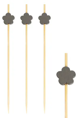 Produktbild von 200x Fingerfood Spieße "Blume" aus Bambus 12cm