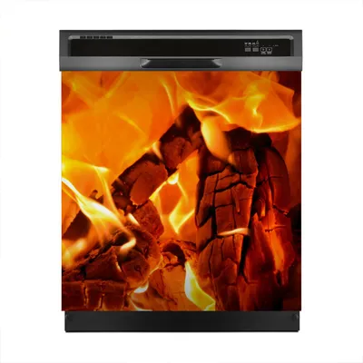 Produktbild von Aufkleber sticker 60x60 cm Dekorative folie Spülmaschine - Grill Feuer Glut