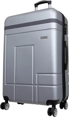 Produktbild von ABS Hartschale Reise Koffer Trolley Gepäck vier 360° Rollen Luzern Silber Gr. XL