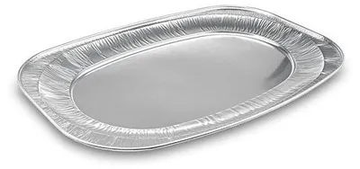 Produktbild von 5 Aluminium-Cateringplatten für Partys, Servierplatten 545 x 360 mm