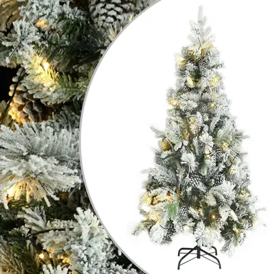 Immagine prodotto di Albero di Natale con luci neve e pigne 225 cm PVC&PE